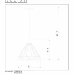 Suspension Lucide KYARA Noir, 1 lumière