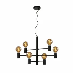 Suspension Lucide LEANNE Noir, 6 lumières