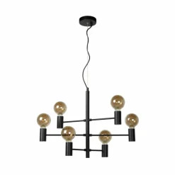 Suspension Lucide LEANNE Noir, 6 lumières