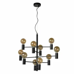 Suspension Lucide LEANNE Noir, 10 lumières