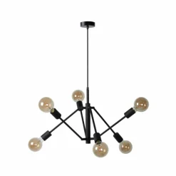 Suspension Lucide LESTER Noir, 6 lumières