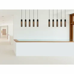 Suspension Lucide LIONEL Noir, 5 lumières