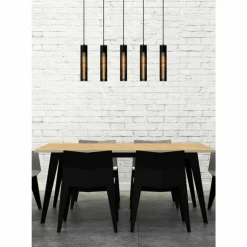 Suspension Lucide LIONEL Noir, 5 lumières