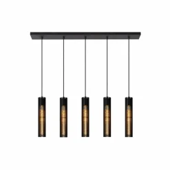 Suspension Lucide LIONEL Noir, 5 lumières