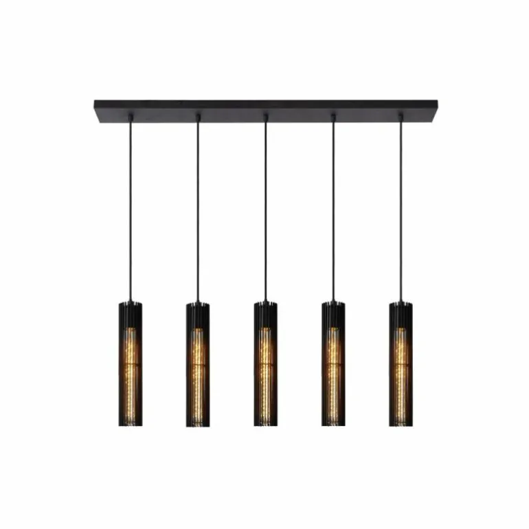 Suspension Lucide LIONEL Noir, 5 lumières