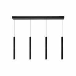 Suspension Lucide LORENZ LED Noir, 4 lumières
