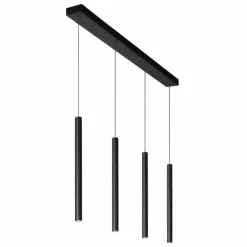 Suspension Lucide LORENZ LED Noir, 4 lumières