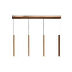 Suspension Lucide LORENZ LED Rouille, 4 lumières