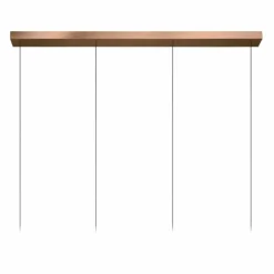 Suspension Lucide LORENZ LED Rouille, 4 lumières