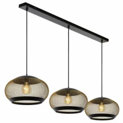 Suspension Lucide LUCAS Noir, 3 lumières