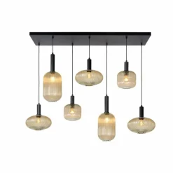 Suspension Lucide MALOTO Noir, 7 lumières