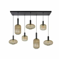 Suspension Lucide MALOTO Noir, 7 lumières