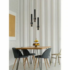 Suspension Lucide MARGARY LED Noir, 3 lumières