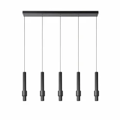 Suspension Lucide MARGARY LED Noir, 5 lumières