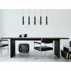 Suspension Lucide MARGARY LED Noir, 5 lumières