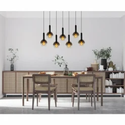 Suspension Lucide MARIUS Noir, 7 lumières