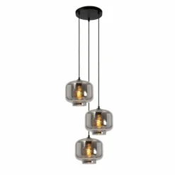 Suspension Lucide MEDINE Noir, 3 lumières