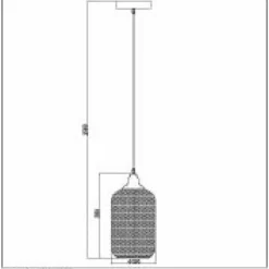 Suspension Lucide MESH Noir, 1 lumière