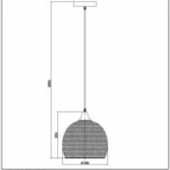 Suspension Lucide MESH Noir, 1 lumière