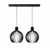 Suspension Lucide MIKAELA Noir, 2 lumières