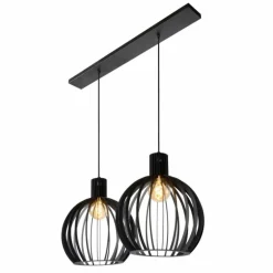 Suspension Lucide MIKAELA Noir, 2 lumières