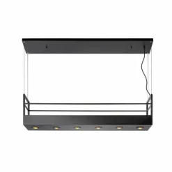 Suspension Lucide MIRAVELLE Noir, 6 lumières