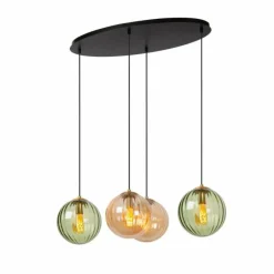 Suspension Lucide MONSARAZ Noir, 4 lumières
