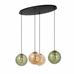 Suspension Lucide MONSARAZ Noir, 4 lumières