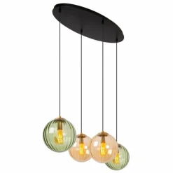 Suspension Lucide MONSARAZ Noir, 4 lumières