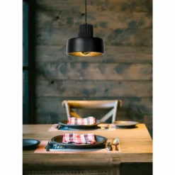 Suspension Lucide OPHELIA Noir, 1 lumière