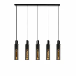 Suspension Lucide ORLANDO Gris, Rouille, 5 lumières