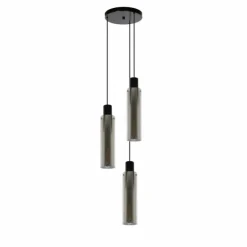 Suspension Lucide ORLANDO Gris, Rouille, 3 lumières
