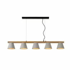 Suspension Lucide POSSIO Gris, 5 lumières