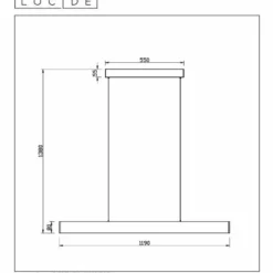 Suspension Lucide RAYA LED Blanc, 1 lumière