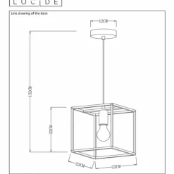 Suspension Lucide RUBEN Noir, 1 lumière
