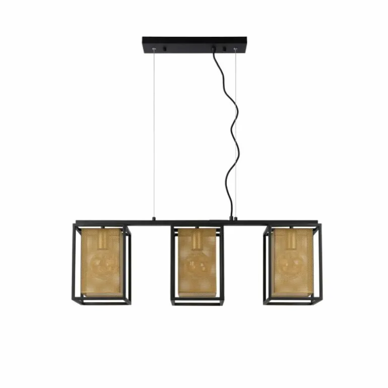 Suspension Lucide SANSA Noir, 3 lumières