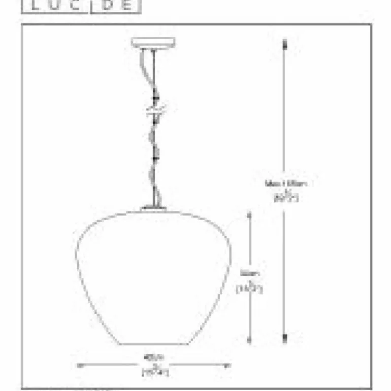 Suspension Lucide SOUFIAN Gris, 1 lumière