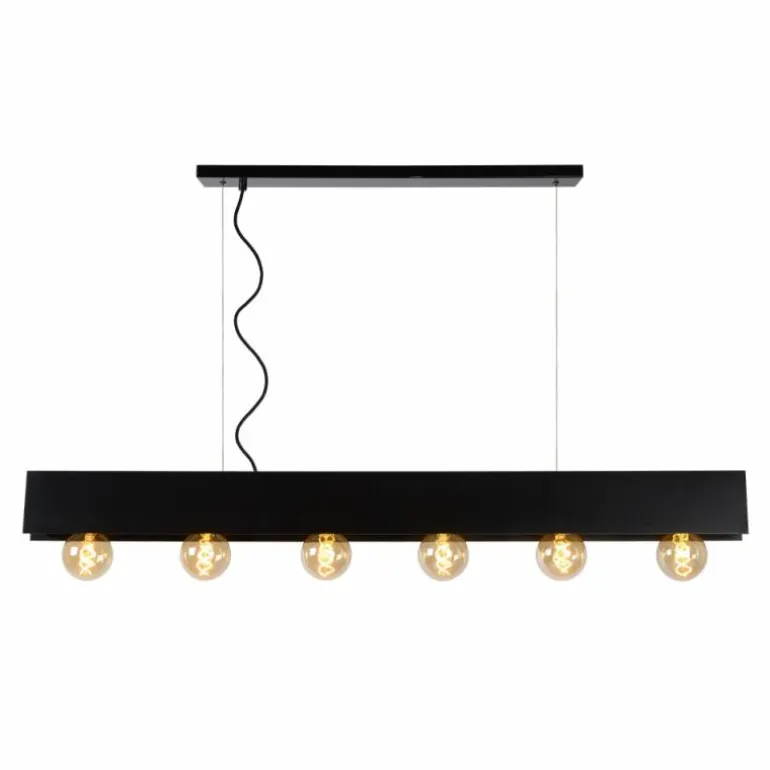 Suspension Lucide SURTUS Noir, 6 lumières