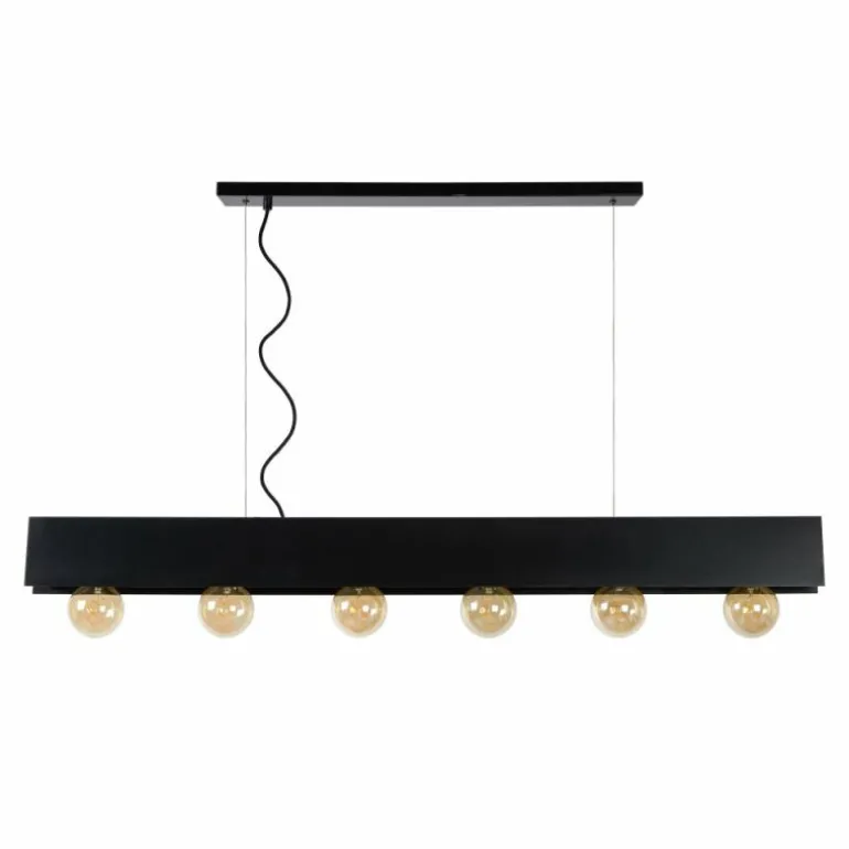 Suspension Lucide SURTUS Noir, 6 lumières