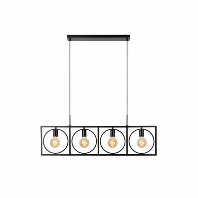 Suspension Lucide SUUS Noir, 4 lumières