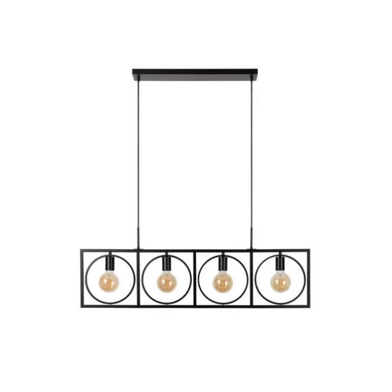 Suspension Lucide SUUS Noir, 4 lumières