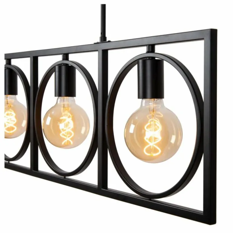 Suspension Lucide SUUS Noir, 4 lumières