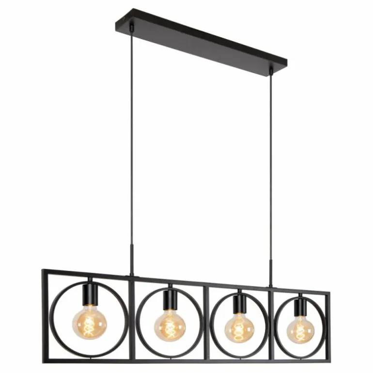 Suspension Lucide SUUS Noir, 4 lumières