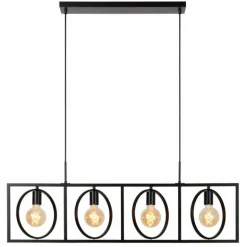 Suspension Lucide SUUS Noir, 4 lumières