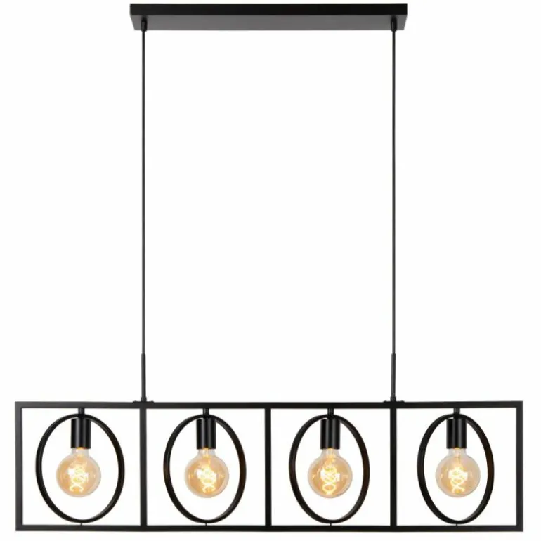 Suspension Lucide SUUS Noir, 4 lumières