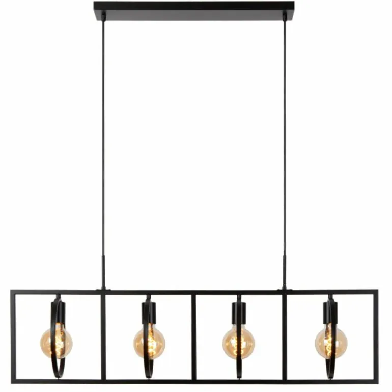 Suspension Lucide SUUS Noir, 4 lumières