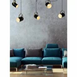 Suspension Lucide SWAPP Noir, 5 lumières