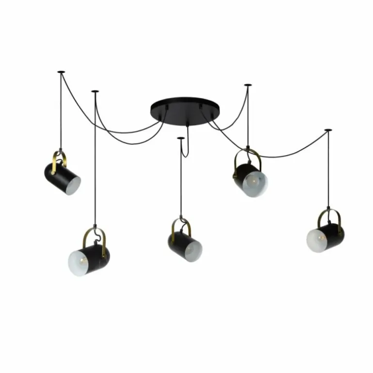 Suspension Lucide SWAPP Noir, 5 lumières