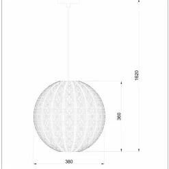 Suspension Lucide TAHAR Noir, 1 lumière
