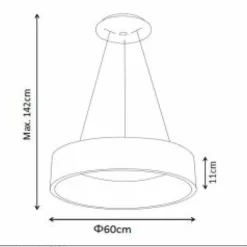 Suspension Lucide TALOWE LED Blanc, 1 lumière
